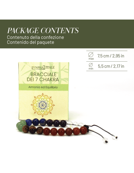 Bracelet de cristaux des 7 chakras