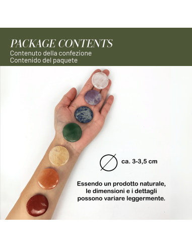 Chakra Set: Round Stones for Crystal Therapy - dettaglio 2