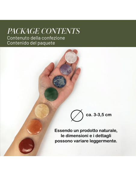 Chakra Set: Round Stones for Crystal Therapy - dettaglio 2