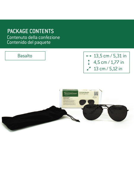 Occhiale Naturalight® Basalto - Occhiali Stenopeici per Ginnastica Oculare