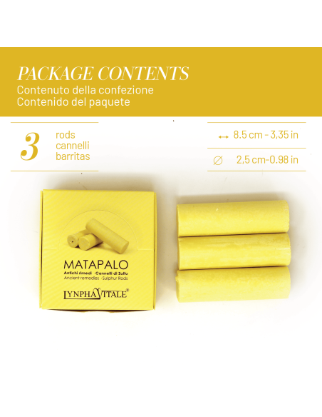 MATAPALO - Pack 3 Cannelli di Zolfo