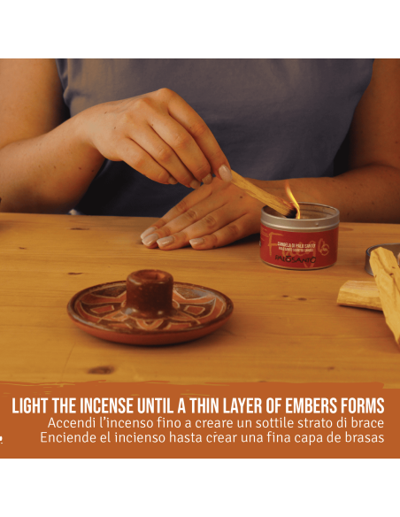 Porte-encens Palo Santo 'Cuenco' avec 1 bâton Palo Santo inclus