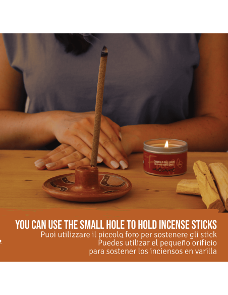 Palo Santo 'Ollas' Incense Holder with 1 Palo Santo Amarillo Stick included
