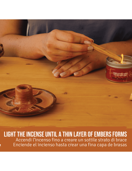 Porte-encens Palo Santo 'Lliptas' avec 1 bâton Palo Santo inclus