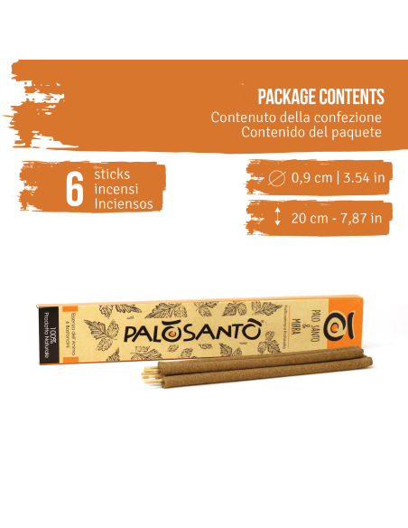 Varillas de Incienso Palo Santo con Mirra