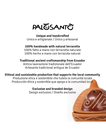 Brucia Incenso Braciere Tondo in Terracotta