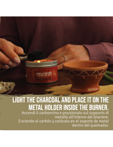 Brûleur d'encens en terre cuite de...