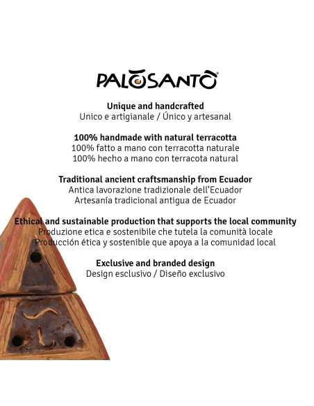 Brucia Incenso Braciere Piramide In Terracotta