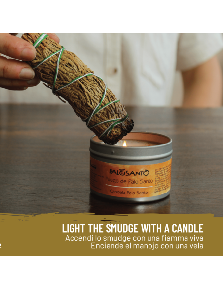 Cedro & Palo Santo - Smudge e Paletto Incenso Naturale ed Ecosostenibile
