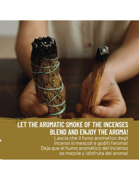Cedro & Palo Santo - Smudge e Paletto Incenso Naturale ed Ecosostenibile
