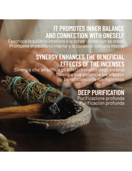 Ginepro & Palo Santo - Smudge e Paletto Incenso Naturale ed Ecosostenibile