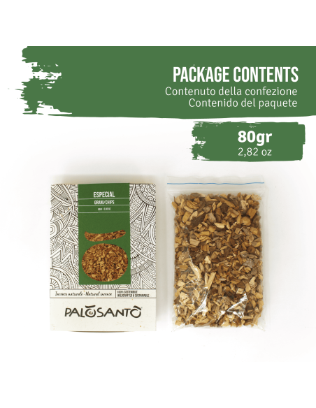 Grani di Legno Palo Santo 'Especial' Incenso Naturale e Ecosostenibile