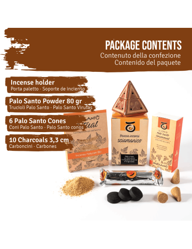 Incense burner + Palo Santo Powder 80...