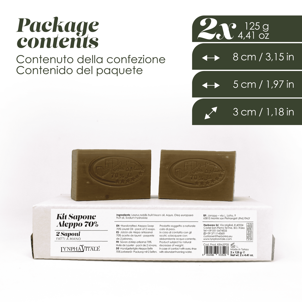 Sapone d'Aleppo 70% Olio di Alloro - dettaglio 4