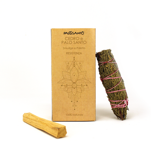 Cedro & Palo Santo - Smudge e Paletto Incenso Naturale ed Ecosostenibile