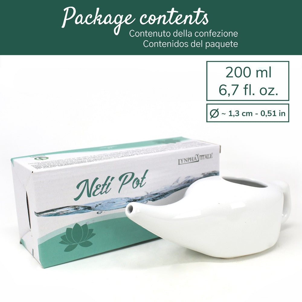 Neti Pot In Ceramica Per Lavaggi Nasali Rimedio Ayurvedico Neti Lota - dettaglio 2