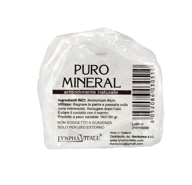 Pietra Puro Mineral 160-190 g Allume di Ammonio