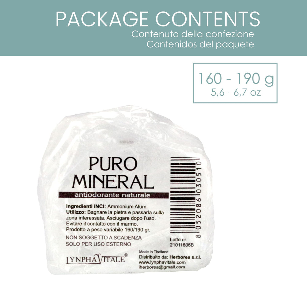 Pietra Puro Mineral 160-190 g Allume di Ammonio - dettaglio 2