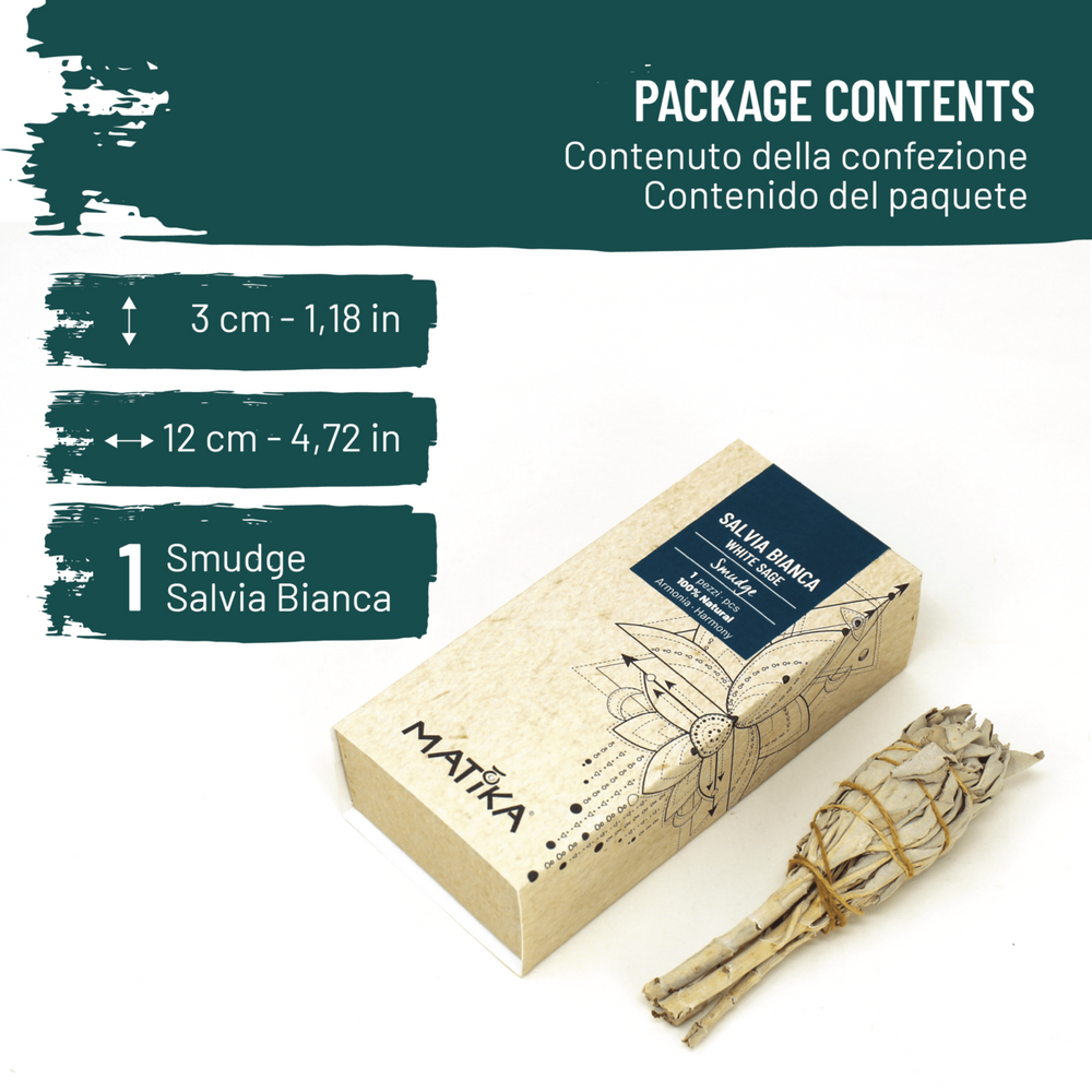 Salvia Bianca Smudge Incenso Naturale e Ecosostenibile - dettaglio 2