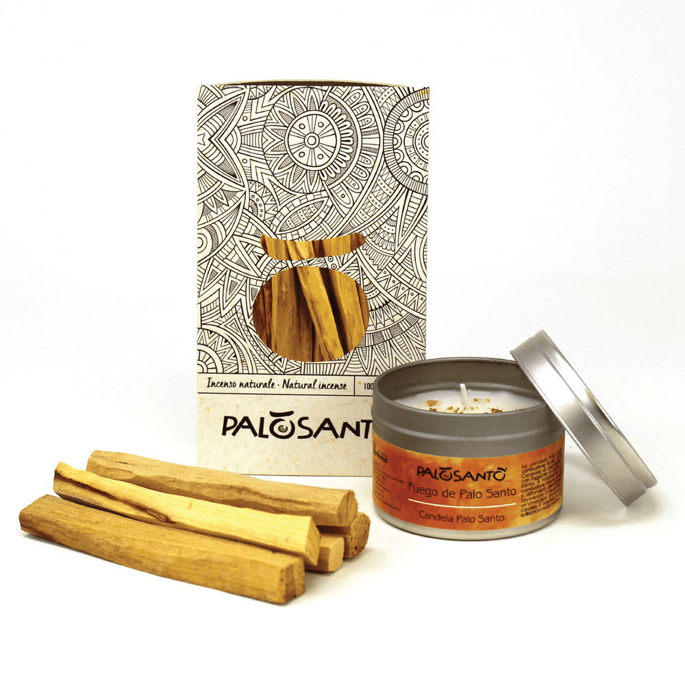 Kit Fumigazione: Paletti Palo Santo 'Popular' Perù + Candela Profumata