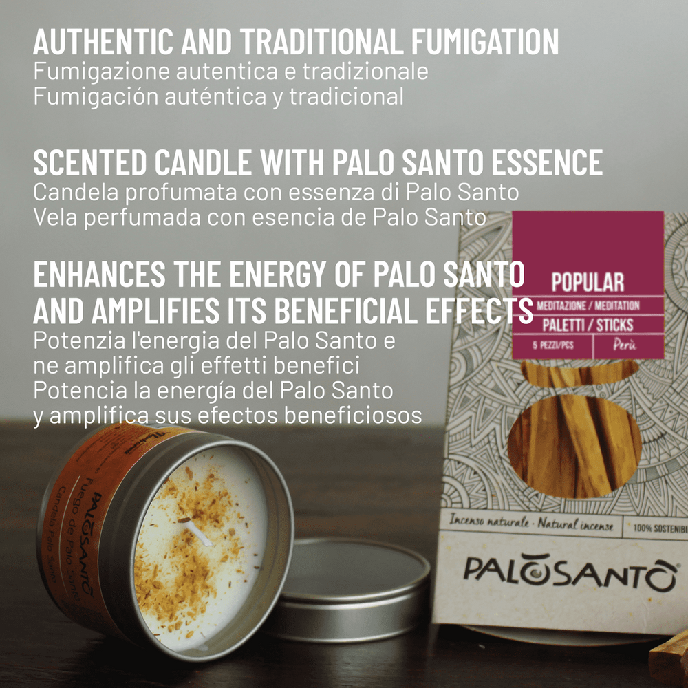 Kit Fumigazione: Paletti Palo Santo 'Popular' Perù + Candela Profumata - dettaglio 3
