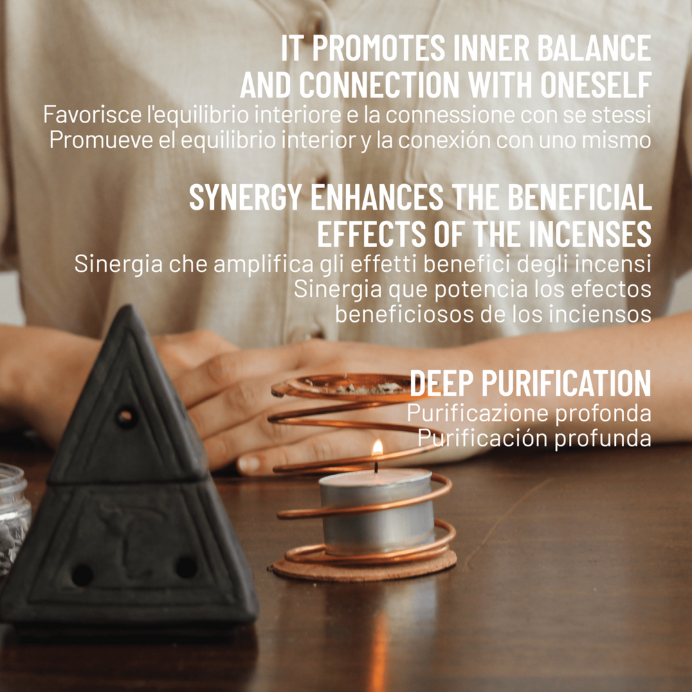 Miscela di Incensi 'Asha' con Palo Santo, Sangue di Drago e Copal Grigio per Fumigazione - dettaglio 3