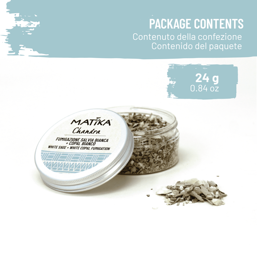 Miscela di Incensi 'Chandra' con Salvia Bianca e Copal Bianco per Fumigazioni - dettaglio 2