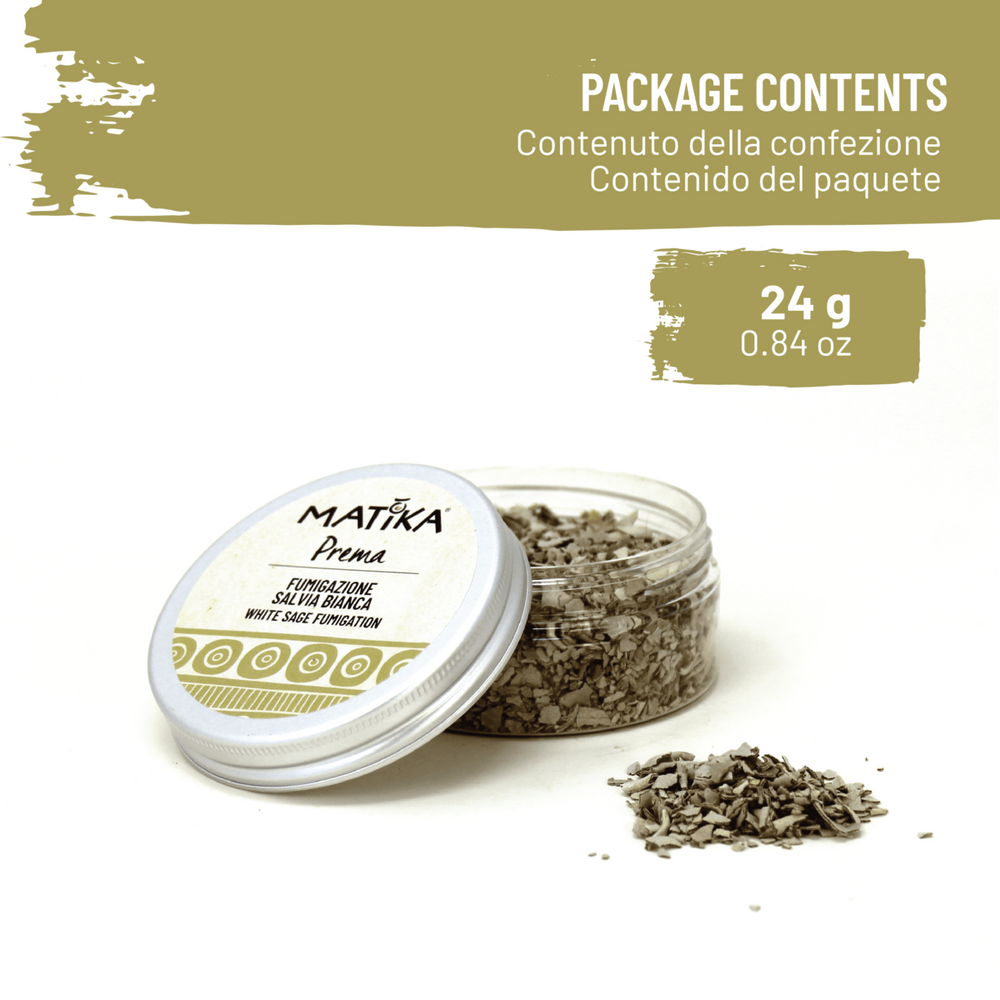 Incenso 'Prema' Foglie di Salvia Bianca per Fumigazione - dettaglio 2