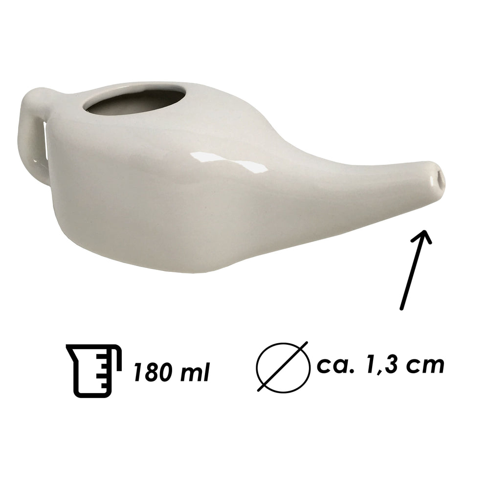 Neti Pot In Ceramica Per Lavaggi Nasali Rimedio Ayurvedico Neti Lota - dettaglio 8