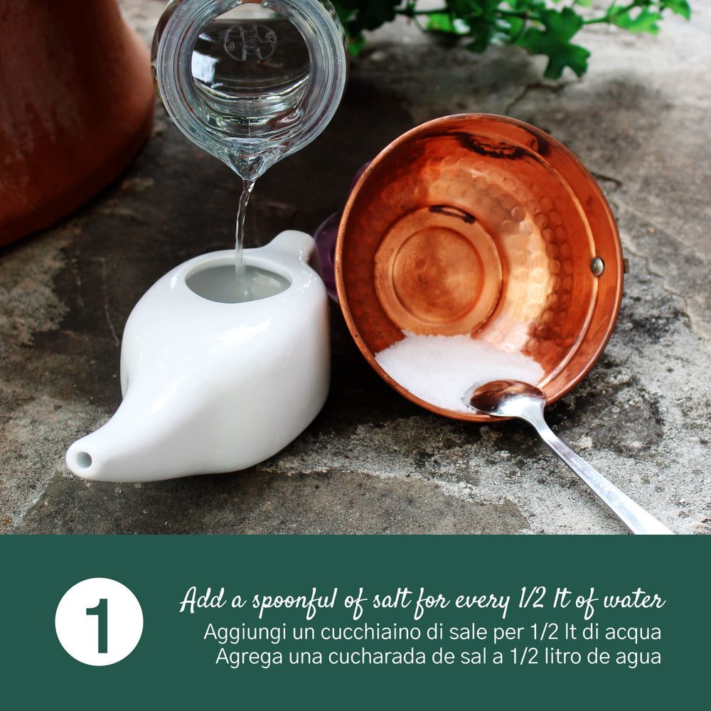 Neti Pot In Ceramica Per Lavaggi Nasali Rimedio Ayurvedico Neti Lota - dettaglio 4