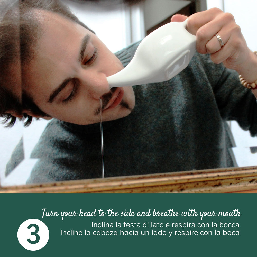 Neti Pot In Ceramica Per Lavaggi Nasali Rimedio Ayurvedico Neti Lota - dettaglio 6
