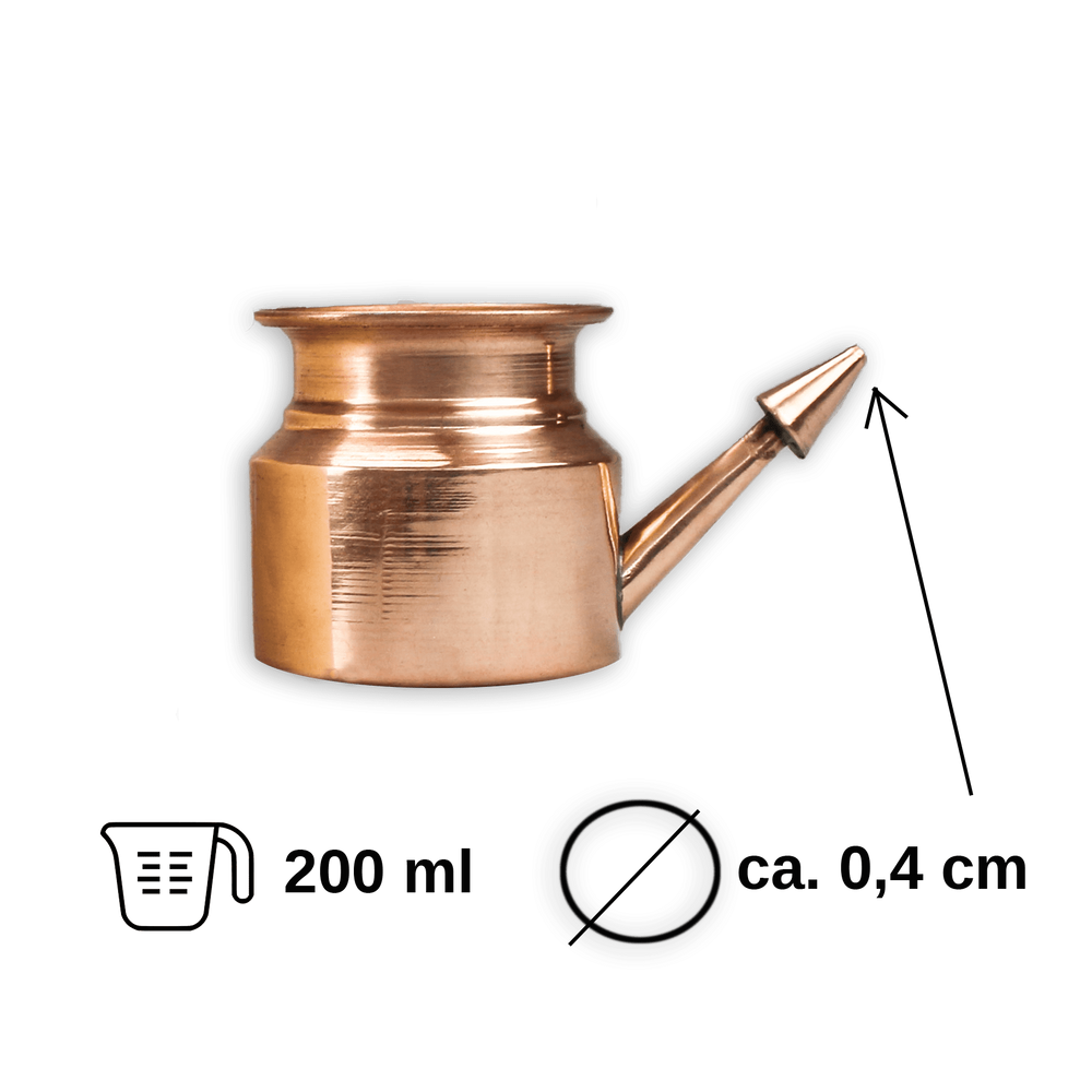 Neti Pot In Rame per Lavaggi Nasali Rimedio Ayurvedico Neti Lota - dettaglio 10