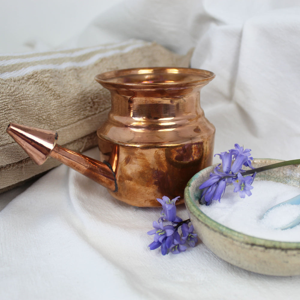 Neti Pot In Rame per Lavaggi Nasali Rimedio Ayurvedico Neti Lota - dettaglio 7