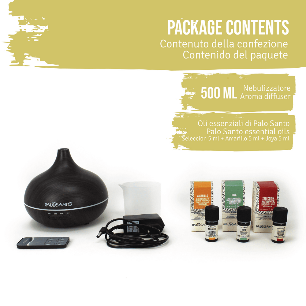 Kit Diffusore ad Ultrasuoni + Oli Essenziali di Palo Santo - dettaglio 2