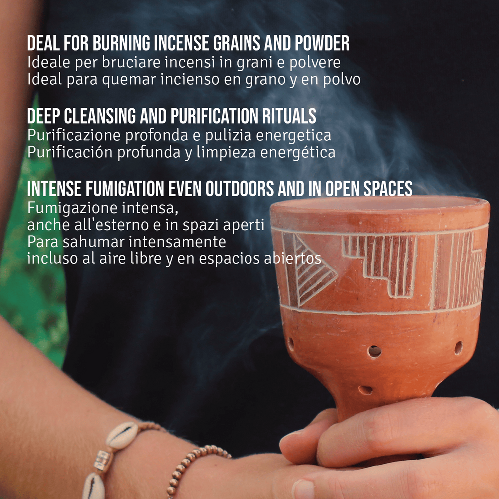Copalera Yolath Braciere in Terracotta per Incensi - dettaglio 3