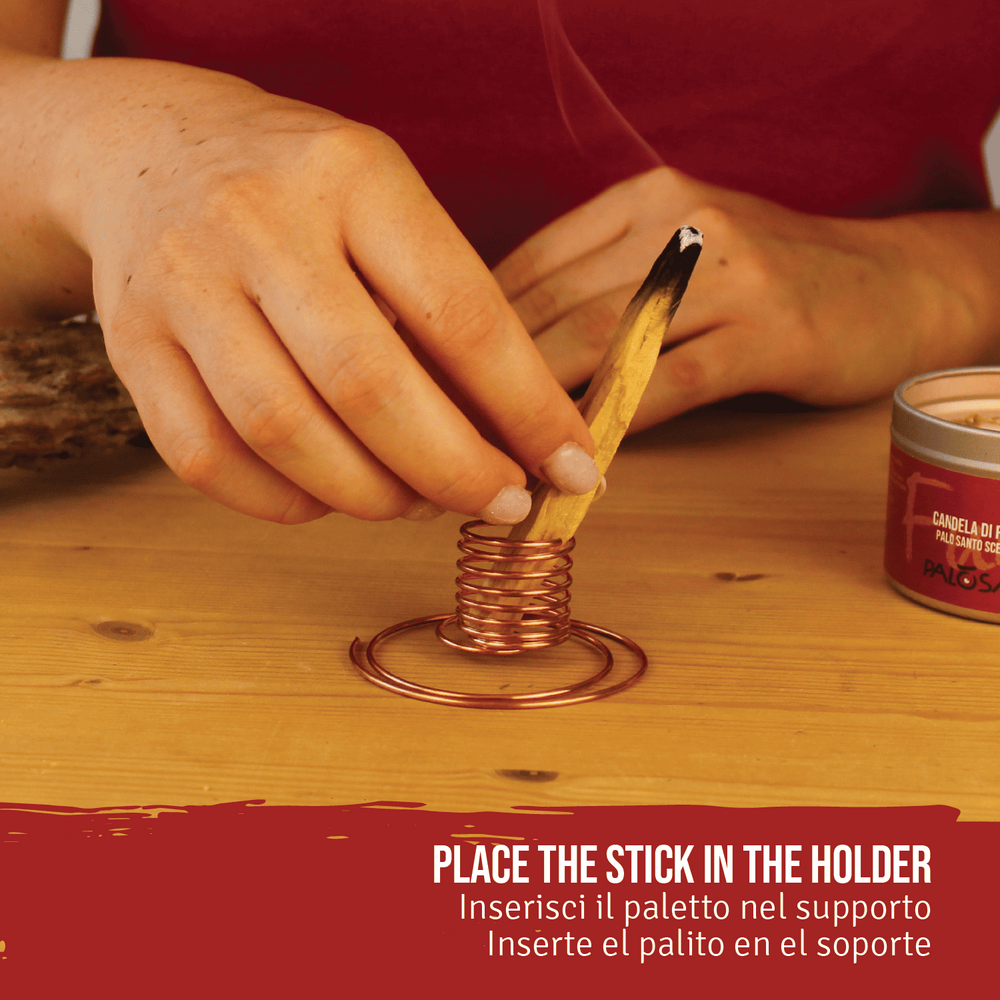 Porta Incenso Spirale in Rame Palosanto® - dettaglio 5