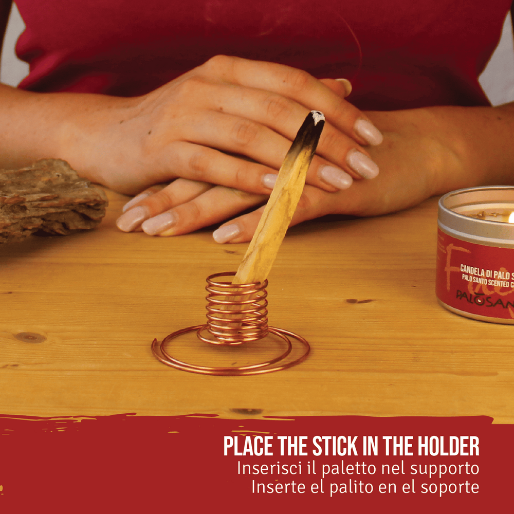 Porta Incenso Spirale in Rame Palosanto® - dettaglio 6