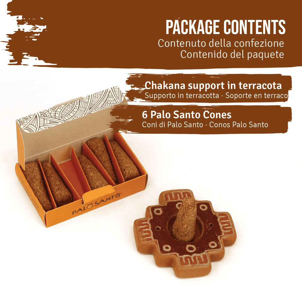 Kit Porta Incenso e Coni di Palo Santo Amarillo - dettaglio 2