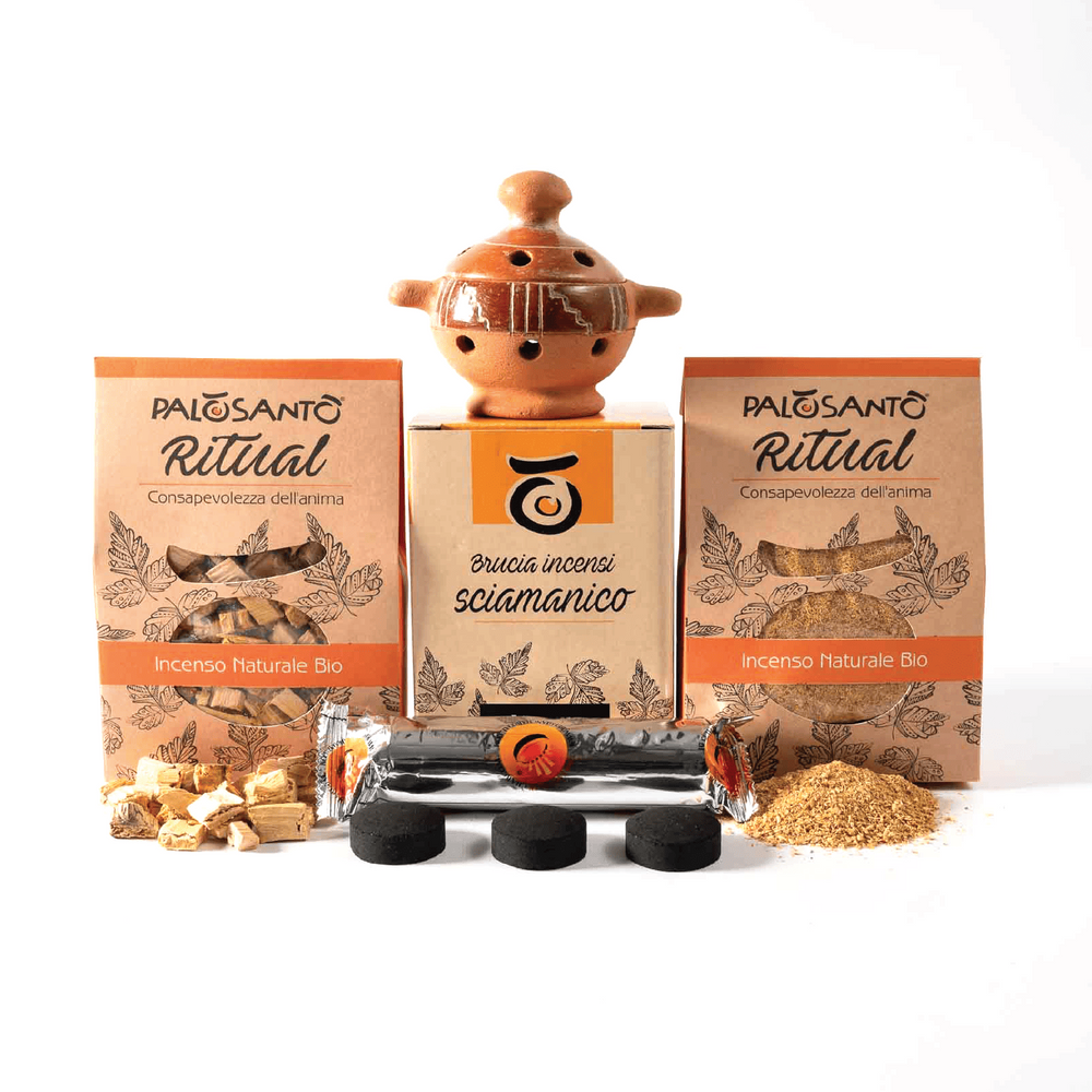 Kit Brucia Incenso, Grani Ritual, Trucioli Ritual, Carboncini Diam. 33
