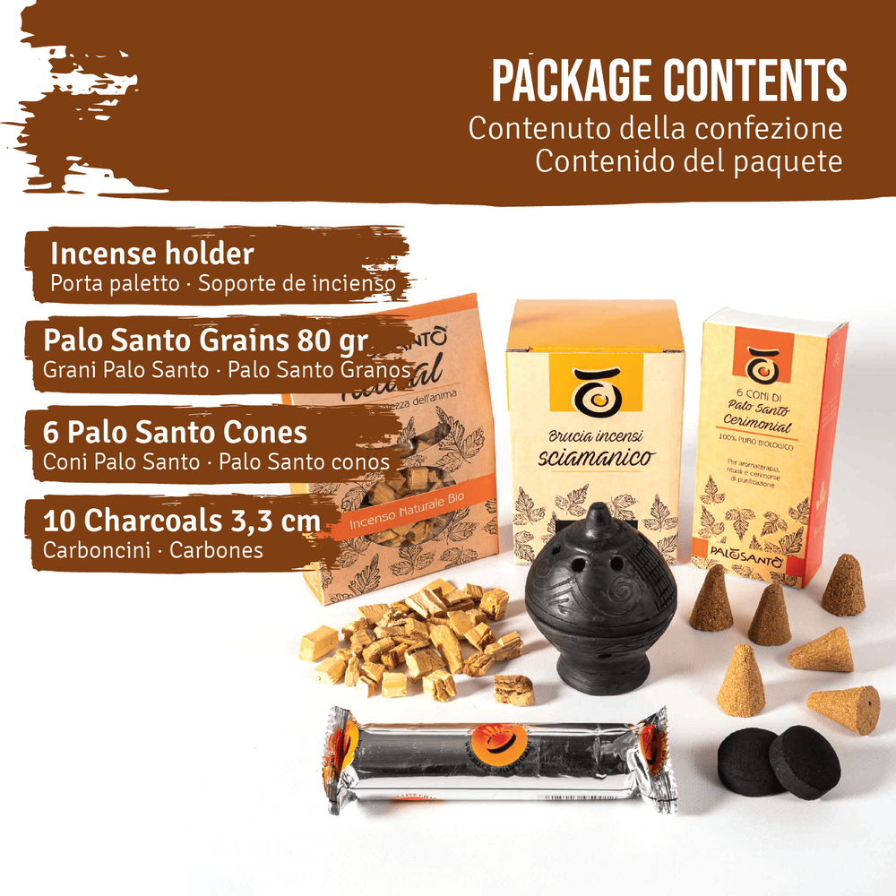 Kit Brucia Incenso, Coni Cerimonial, Grani Ritual, Carboncini Diam. 33 - dettaglio 2