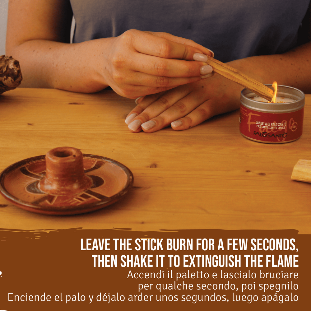 Kit Piatto Portaincenso + Paletti Palo Santo® - dettaglio 4