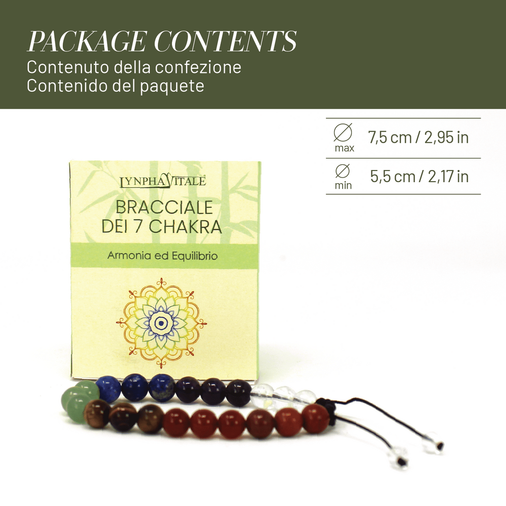Bracciale Cavigliera Pietre dei 7 Chakra Gioiello Cristalloterapia - dettaglio 2