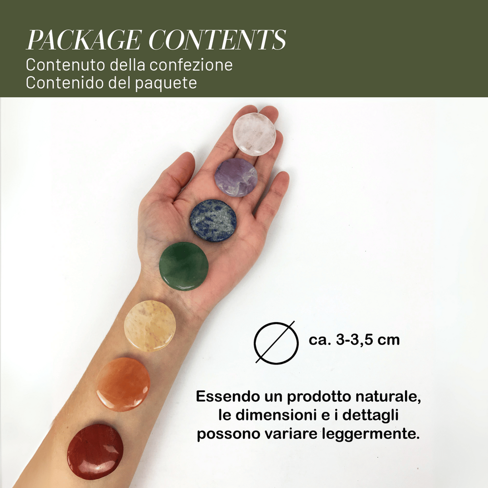 Set Chakra Pietre Tonde per Cristalloterapia - dettaglio 2