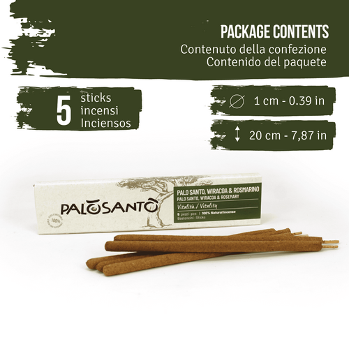 Bastoncini Incenso Palo Santo, Rosmarino e Wiracoa - dettaglio 2