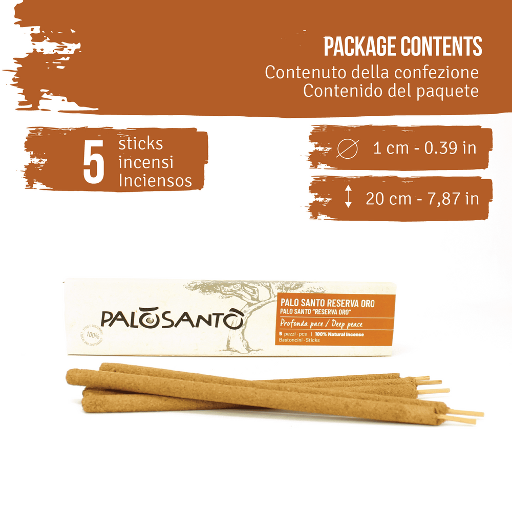 Bastoncini Incenso Palo Santo 'Reserva Oro' - dettaglio 2