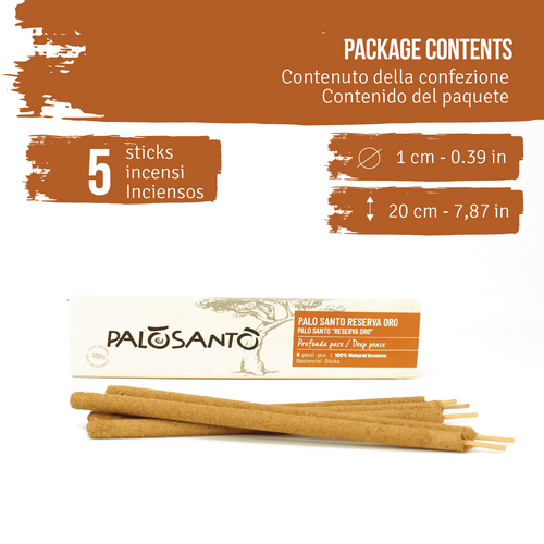 Bastoncini Incenso Palo Santo 'Reserva Oro' - dettaglio 2