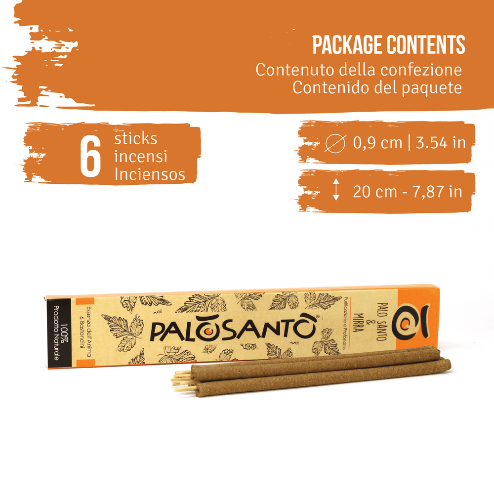 Bastoncini Incenso Palo Santo e Mirra - dettaglio 2