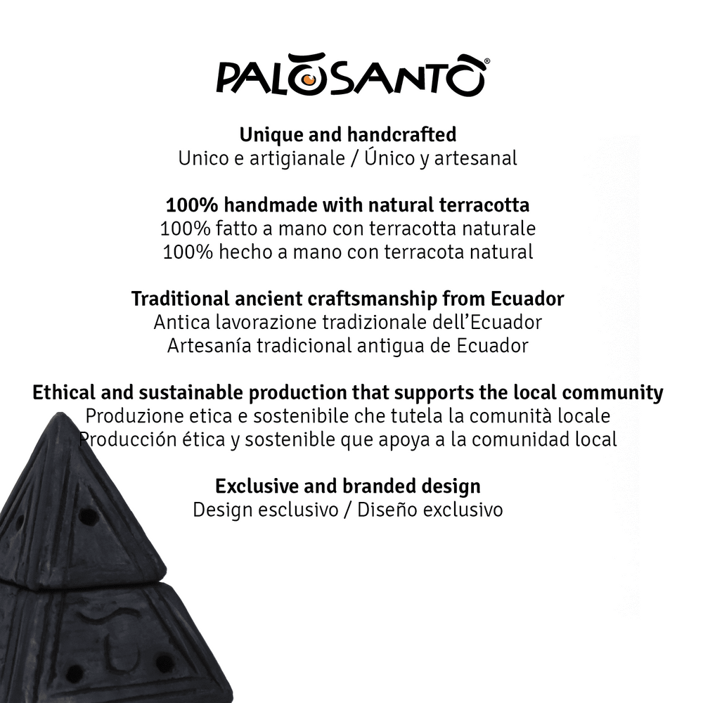 Brucia Incenso Braciere Piramide Nera - dettaglio 7