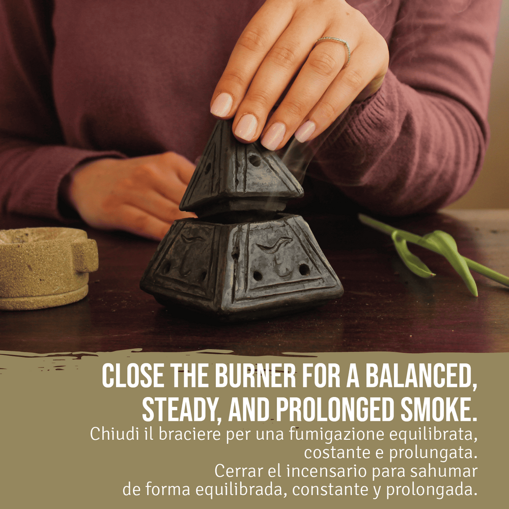 Brucia Incenso Braciere Piramide Nera - dettaglio 6