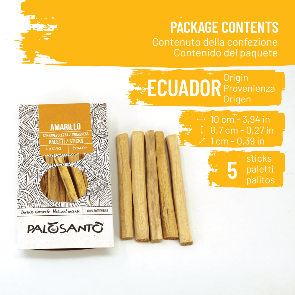 Paletti Palo Santo Amarillo - Incenso Naturale ed Ecosostenibile - dettaglio 2